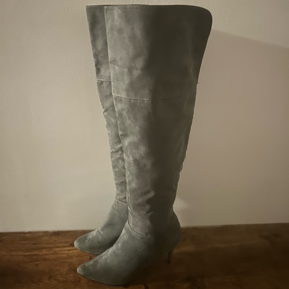 Women's Gray Over-the-Knee Boots